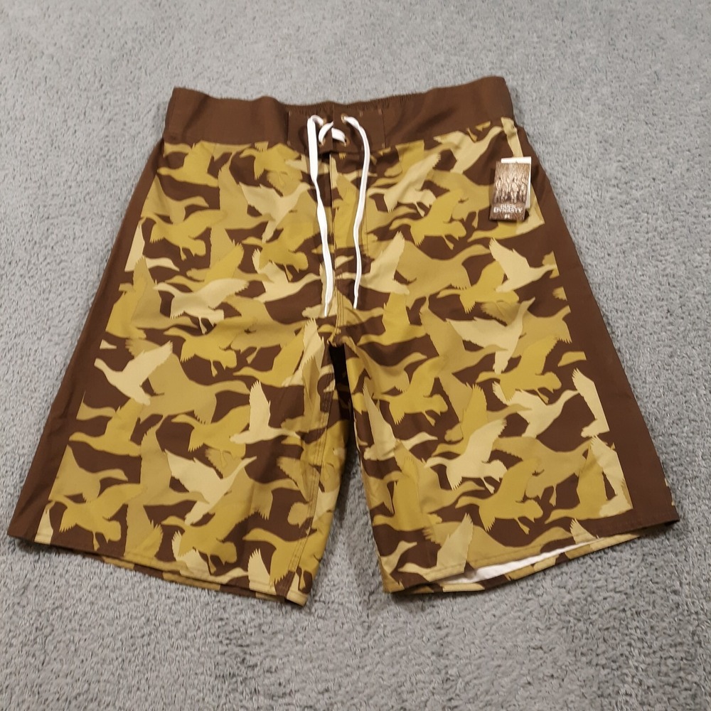 Duck Dynasty Camoflauge Board Shorts Swim Trunks Mens Size 34 x 10.5 Olive NEW